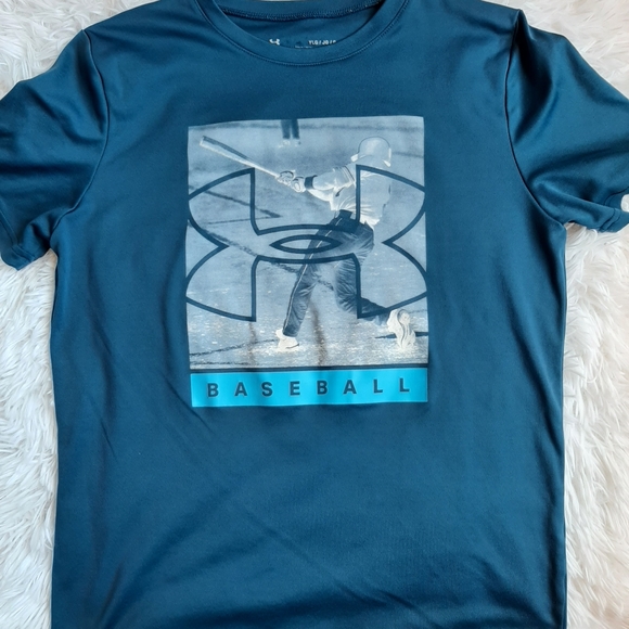 Under Armour youth large blue t-shirt - Picture 1 of 3